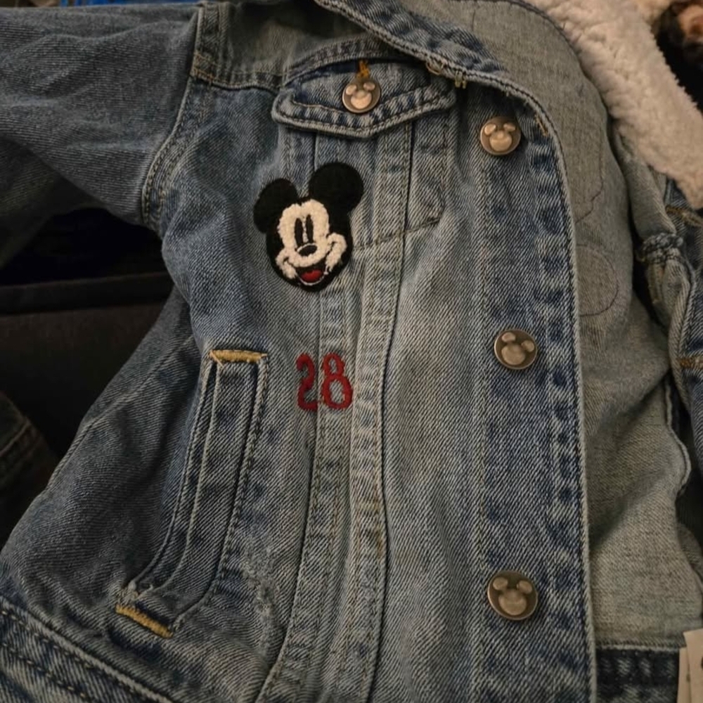Disney Blue Jean Jacket with Mickey Embroidery